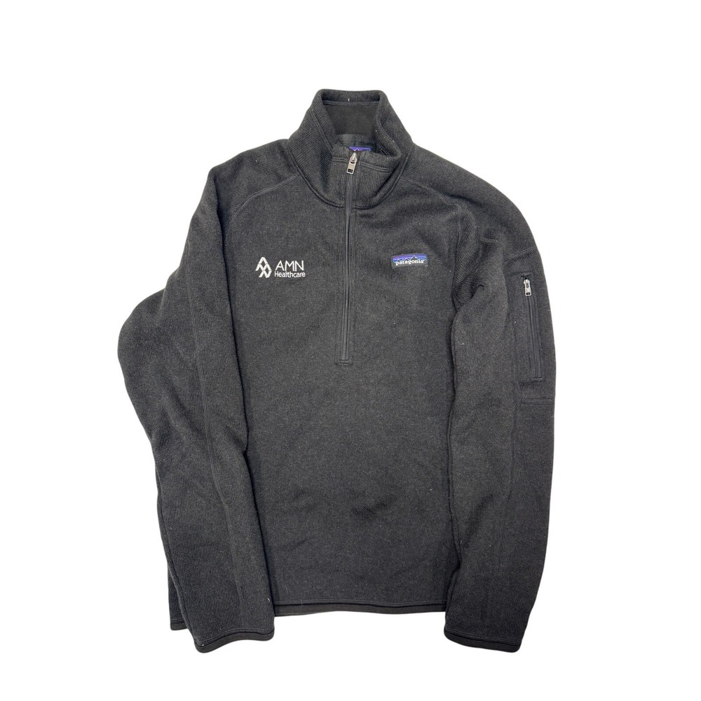 Patagonia Women's Better Sweater 1/4 Zip Black Size M Company Logo
